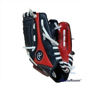 Rawlings PL85SB Basket Web 8 1/2” Baseball Glove EBBH5 Black Red Kids Youth